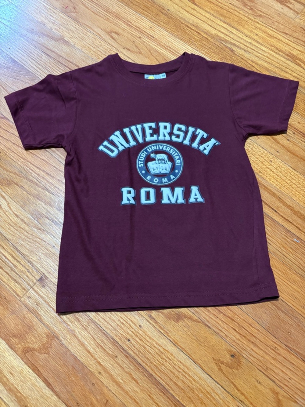 Universita Roma Graphic Kids T-Shirt - Maroon